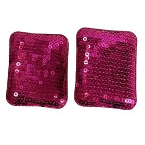 Bright Pink Sequin Clip-On Earrings